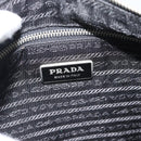 PRADA Shoulder Bag Nylon Black Silver Auth 189098A-18