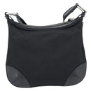 PRADA Shoulder Bag Nylon Black Silver Auth 189098A-2