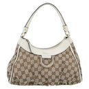 GUCCI GG Canvas Abbey Shoulder Bag Beige Gold 190525 Auth 189100A-2