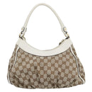 GUCCI GG Canvas Abbey Shoulder Bag Beige Gold 190525 Auth 189100A-3