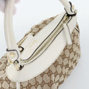 GUCCI GG Canvas Abbey Shoulder Bag Beige Gold 190525 Auth 189100A-6