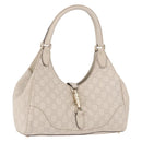 GUCCI New Jackie GG Canvas Shoulder Bag Leather Ivory Gold 145819 Auth 189101A-1