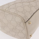 GUCCI New Jackie GG Canvas Shoulder Bag Leather Ivory Gold 145819 Auth 189101A-10