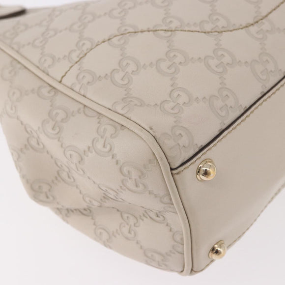 GUCCI New Jackie GG Canvas Shoulder Bag Leather Ivory Gold 145819 Auth 189101A