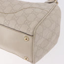 GUCCI New Jackie GG Canvas Shoulder Bag Leather Ivory Gold 145819 Auth 189101A-13