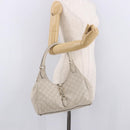 GUCCI New Jackie GG Canvas Shoulder Bag Leather Ivory Gold 145819 Auth 189101A-22