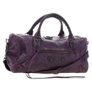 BALENCIAGA Zazigi Hand Bag Leather 2way Purple 128523 Auth 189102M-1