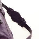 BALENCIAGA Zazigi Hand Bag Leather 2way Purple 128523 Auth 189102M-16