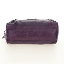 BALENCIAGA Zazigi Hand Bag Leather 2way Purple 128523 Auth 189102M-5