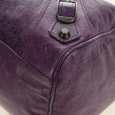 BALENCIAGA Zazigi Hand Bag Leather 2way Purple 128523 Auth 189102M-18