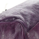 BALENCIAGA Zazigi Hand Bag Leather 2way Purple 128523 Auth 189102M-19