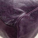 BALENCIAGA Zazigi Hand Bag Leather 2way Purple 128523 Auth 189102M-20