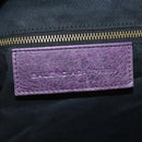 BALENCIAGA Zazigi Hand Bag Leather 2way Purple 128523 Auth 189102M-24