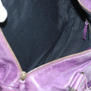 BALENCIAGA Zazigi Hand Bag Leather 2way Purple 128523 Auth 189102M-9