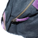 BALENCIAGA Zazigi Hand Bag Leather 2way Purple 128523 Auth 189102M-27