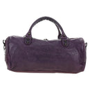 BALENCIAGA Zazigi Hand Bag Leather 2way Purple 128523 Auth 189102M-2