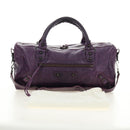 BALENCIAGA Zazigi Hand Bag Leather 2way Purple 128523 Auth 189102M-12