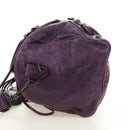 BALENCIAGA Zazigi Hand Bag Leather 2way Purple 128523 Auth 189102M-3