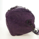 BALENCIAGA Zazigi Hand Bag Leather 2way Purple 128523 Auth 189102M-4
