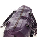 BALENCIAGA Zazigi Hand Bag Leather 2way Purple 128523 Auth 189102M-14