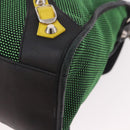 BALENCIAGA The City Hand Bag Canvas 2way Green Silver 115748 Auth 189103M-17