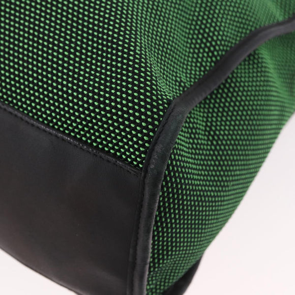 BALENCIAGA The City Hand Bag Canvas 2way Green Silver 115748 Auth 189103M