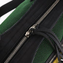 BALENCIAGA The City Hand Bag Canvas 2way Green Silver 115748 Auth 189103M-9