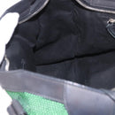 BALENCIAGA The City Hand Bag Canvas 2way Green Silver 115748 Auth 189103M-25