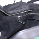 BALENCIAGA The City Hand Bag Canvas 2way Green Silver 115748 Auth 189103M-26
