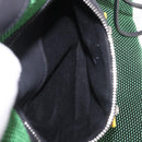 BALENCIAGA The City Hand Bag Canvas 2way Green Silver 115748 Auth 189103M-28