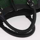 BALENCIAGA The City Hand Bag Canvas 2way Green Silver 115748 Auth 189103M-7