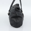 PRADA Hand Bag Leather Black Silver Auth 189104V-3