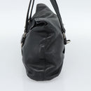 PRADA Hand Bag Leather Black Silver Auth 189104V-4