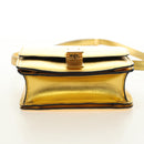 CELINE Shoulder Bag Leather Gold Auth 189106M-7