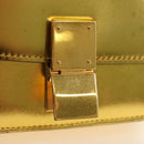 CELINE Shoulder Bag Leather Gold Auth 189106M-19