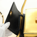 CELINE Shoulder Bag Leather Gold Auth 189106M-20