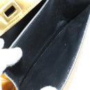 CELINE Shoulder Bag Leather Gold Auth 189106M-12