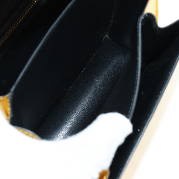 CELINE Shoulder Bag Leather Gold Auth 189106M