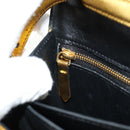 CELINE Shoulder Bag Leather Gold Auth 189106M-29