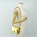 CELINE Shoulder Bag Leather Gold Auth 189106M-31