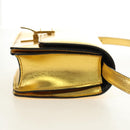 CELINE Shoulder Bag Leather Gold Auth 189106M-6