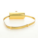 CELINE Shoulder Bag Leather Gold Auth 189106M-9