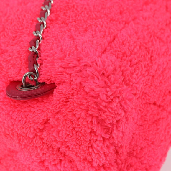 CHANEL Matelasse Chain Backpack pile Pink Silver CC Auth 189107M