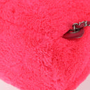 CHANEL Matelasse Chain Backpack pile Pink Silver CC Auth 189107M-19