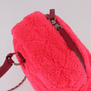 CHANEL Matelasse Chain Backpack pile Pink Silver CC Auth 189107M-6