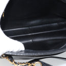 CHANEL Triple Coco Chain Shoulder Bag Caviar Skin Black Gold CC Auth 189110V-16