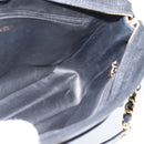 CHANEL Triple Coco Chain Shoulder Bag Caviar Skin Black Gold CC Auth 189110V-17