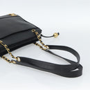 CHANEL Triple Coco Chain Shoulder Bag Caviar Skin Black Gold CC Auth 189110V-7