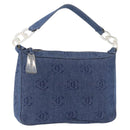 CHANEL Shoulder Bag Denim Blue Silver CC Auth 189111V-1