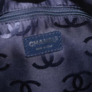 CHANEL Shoulder Bag Denim Blue Silver CC Auth 189111V-18
